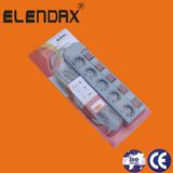 5 Way 10/16A Europe Extension Power Strip with Individual Switch (E6005EIS)