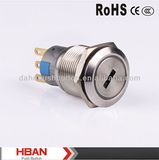 Ce TUV Industrial Push Button Switch Waterproof Key Switch