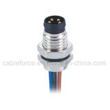 M8 4pin Male Front Fastened Connector for Industrial Automation with Wires