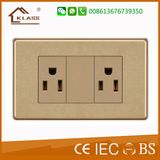 China Manufacturer Wholesale Double 3pin Power Socket