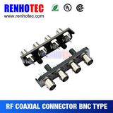 Amphenol Plastic Waterproof 4 Port BNC Female PCB Connector