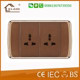 Fashion Design Double Gang 10A 3 Pin Mf Socket
