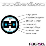 Armour FTTH Optical Fiber Drop Cable Round with Easy Ripcord