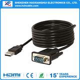 USB 2.0 to 9-Pin dB-9 RS-232 Serial Adapter Cable, Black