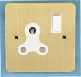BS 546 15A 1gang Switched Round Pin Socket