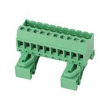 Most Popular Plug-in Terminal Block with DIN Rail (WJ2EDGUVK-5.08mm)