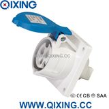 Qixing High-End Industrial Panel Mounted Straight Socket 230V 16A 3p 6h IP44