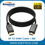 Wholesale Dp to HDMI Cable 1.8m Displayport Male to HDMI Male Cable 1080P