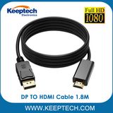 Wholesale Dp to HDMI Cable 1.8m Displayport Male to HDMI Male Cable 1080P