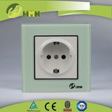 TUV Certified European Standard GREEN Glass Schuko Socket