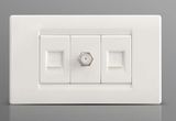 TV with Tel with LAN Plug Wall Socket
