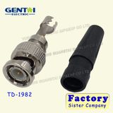 Solderless BNC Male Connector Plug with Plastic