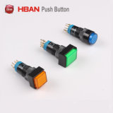 12mm Plastic LED Momentary Push Button Switch for Industrial Equipment