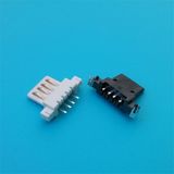 Plastic 180 Degree USB PCB Mounting Connector