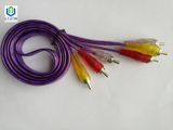 AV Transparent Cable 3RCA to 3RCA Male