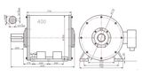 250kw 200rpm Low Speed Horizontal Permanent Magnet Generator