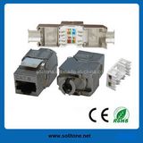 RJ45 FTP/STP Cat5e CAT6A Toolless Keystone Jack 180 Degree