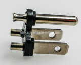 2 Prong Polarized NEMA Power Cord, Nickel Coated Brass Blade Black Power