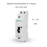 2p 25A Ict Manual Control Household DIN Rail AC Contactor