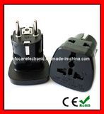 Universal 2 in 1 Plug Adapter with Safety Shutter for Germany, France, Indonesia, Korea. (Inlay Way) .