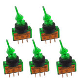 12V 20A Green LED off/on Spst Toggle Rocker Switch 3pin for Car Boat