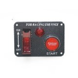 Racing Car 12V Ignition Switch Panel Engine Start Push Button Red LED Toggle