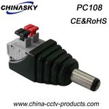 CCTV Camera Power Connector Male DC Connector with Screwless Terminal (PC108)
