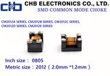 0805 60ohm @100MHz, Common Mode Choke for HDMI 1.4 Cat2/Display Part, Cut-off Frequency~6.0GHz
