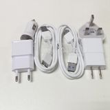 5V 1A EU Us UK Plug AC Car Wall Charger USB Cable Cord