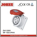 IP44 4p 16A Industrial Socket for Panel Mounted