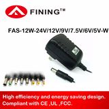 12V1A12W Wall Mounted Power Supply Adapter with UL/Ce/FCC