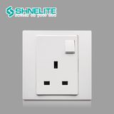 UK Plastic 13A 1 Gang Electrical Switch Socket OEM