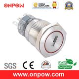 Onpow 19mm Push Button Switch (LAS1-AGQ-11Y/21/S, UL, CE, CCC, RoHS, REECH)