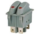Double Actuator Rocker Switches with Red LED