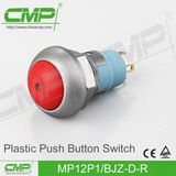 IP67 Plastic Push Button Switch with Red Head