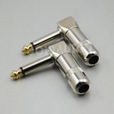 6.35mm Mono Male Plug Right Angle 90 Microphone Cable Connector Plug (5.0143)