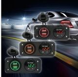Car USB Charger Socket Voltmeter