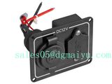 12V Cigarette Socket Panel W/Dual USB Port
