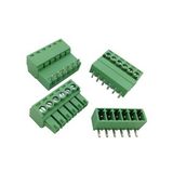 3.81mm Angle 6waypin Screw Terminal Block Connector W Angle Pin Green Color Pluggable Type