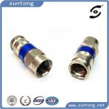 [New] 100% Metal RG6 Coaxial Cable Waterproof F Connectors Sealed Permanent