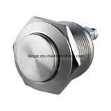 19mm Stainless Steel High Flat Head Screw Terminal Push Button Switch
