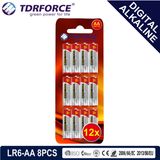 Mercury&Cadmium Free China Supplier Digital Alkaline Battery (LR6-AA 8PCS)