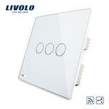 Livolo 3gangs 2way Crystal Glass Panel Remote Touch Switch Vl-C303sr-61