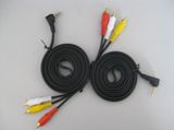 Nicked Plated AV Cable Black 3RCA Cable (SL0061)