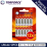 Mercury&Cadmium Free China Supplier Digital Alkaline Battery (LR6-AA 12PCS)