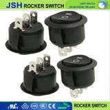 Jsh Black on off on Round Rocker Switch with 3 Pin