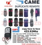 Came Top432A, Top434A Remote Control Transmitter Replacement