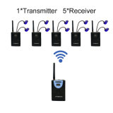 Wirele Music Taudio transceiver 1 Transmitter and 5 Receivers 64k@16bits