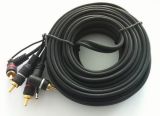 High Quality Right Angle 2RCA to 2RCA Cable