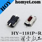 Bulk Wholesale 6*3mm Square Tact Switch 2pin SMD Tactile Switches (HY-1181P-R)